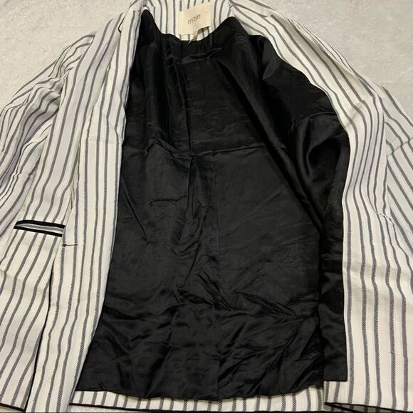 maje Stripe Down Single Button Blazer - Picture 7 of 9